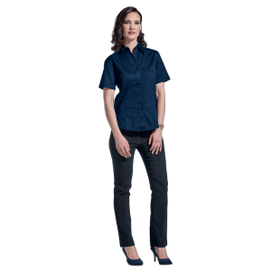 Brushed Cotton Twill Blouse Short Sleeve Ladies